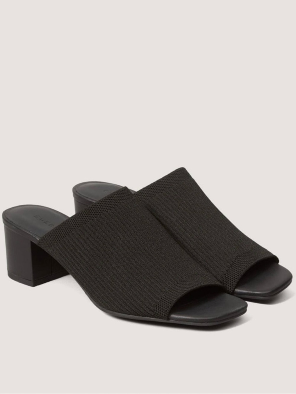 NEW Everlane The Glove Mule in ReKnit Color Black Size 10.5